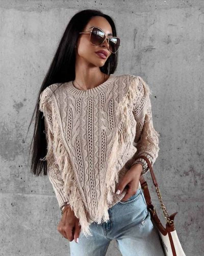 Damenpullover OLAVOGA LAREN 2023 hellbeige