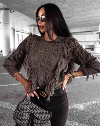 OLAVOGA LAREN 2023 khakifarbener Damenpullover