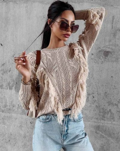 Women's sweater OLAVOGA LAREN 2023 light beige