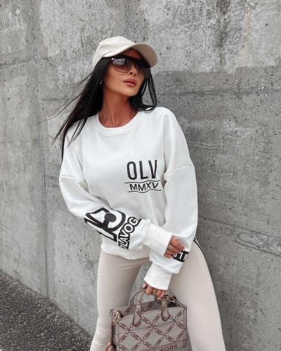 Women's sweatshirt OLAVOGA Averil 2023 Ecru