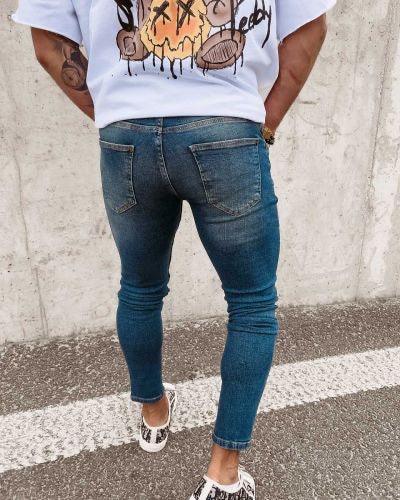 Herren-Jeanshose OLAVOGA Look 2023, blau