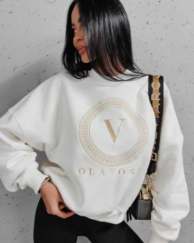 Women's sweatshirt OLAVOGA LAILA 2023 Ecru