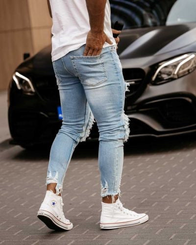 Men's jeans trousers OLAVOGA LARGO, blue
