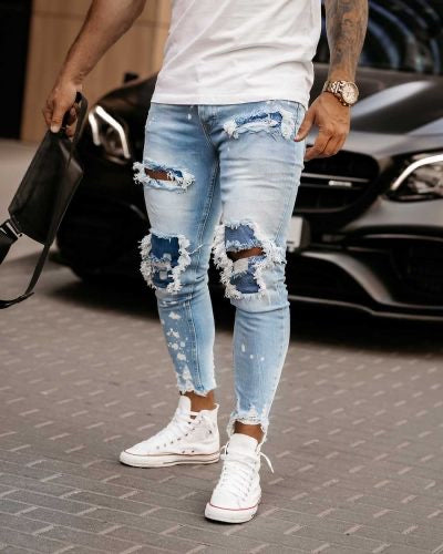 Men's jeans trousers OLAVOGA LARGO, blue