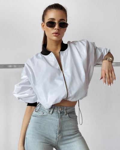 Bomber jacket OLAVOGA APP women, white