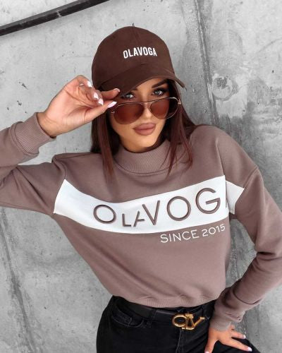 OLAVOGA KAILEE 2023 Damen-Sweatshirt in Latte-Ecru