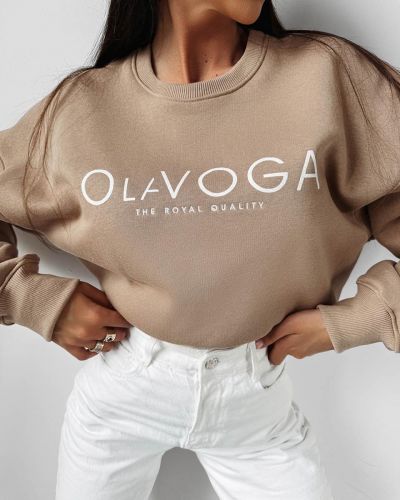 Damen-Sweatshirt OLAVOGA CREME 2024